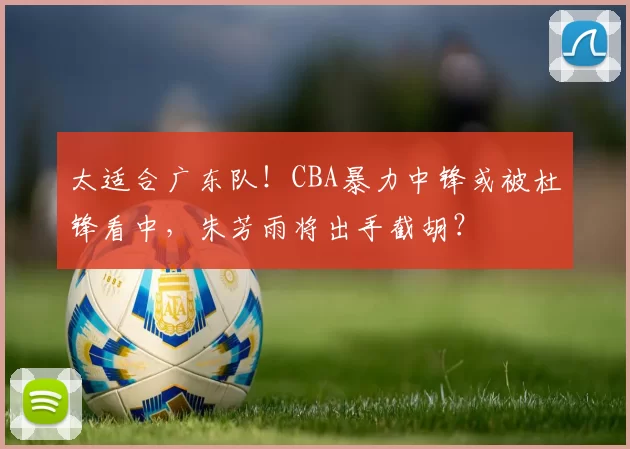 太适合广东队！CBA暴力中锋或被杜锋看中，朱芳雨将出手截胡？